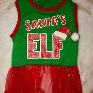 Santa's Elf Pet Costume Small - Green and Red